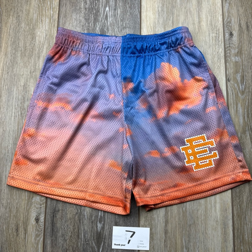 Eric Emanuel cloud shorts orange white